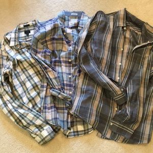 J.Crew button down long sleeve shirts (lot of 3)